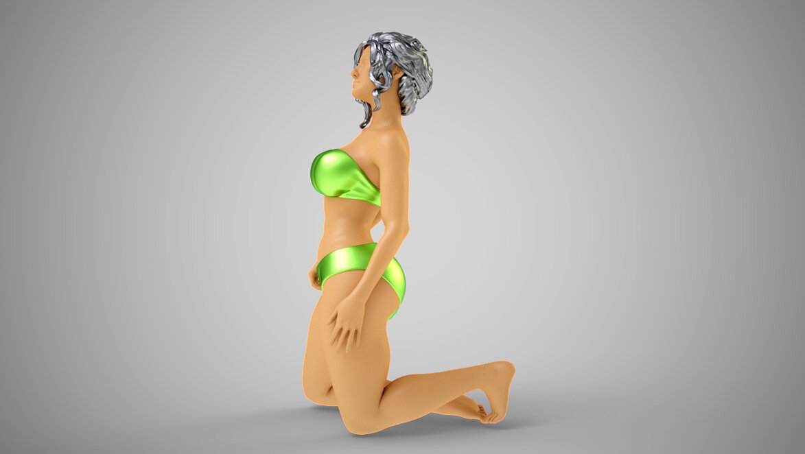 Fashion Pose 7 3D STL Model — view 7