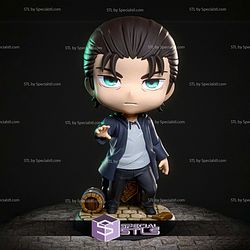 Eren Attack on Titan Chibi 107mm 3D Printer Files STL Model