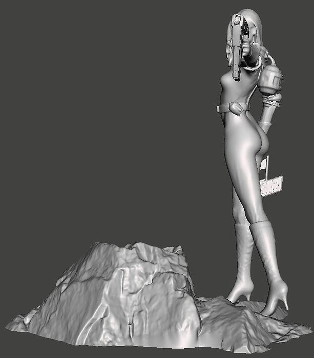 SPACE GIRL2 3D 3MF Model — view 2