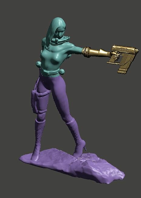 SPACE GIRL2 3D 3MF Model — view 3