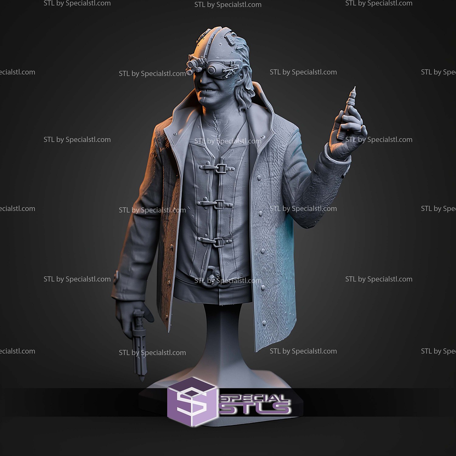 Victor Gideon Residual Evil Requiem Bust STL Files 3D Model — view 2
