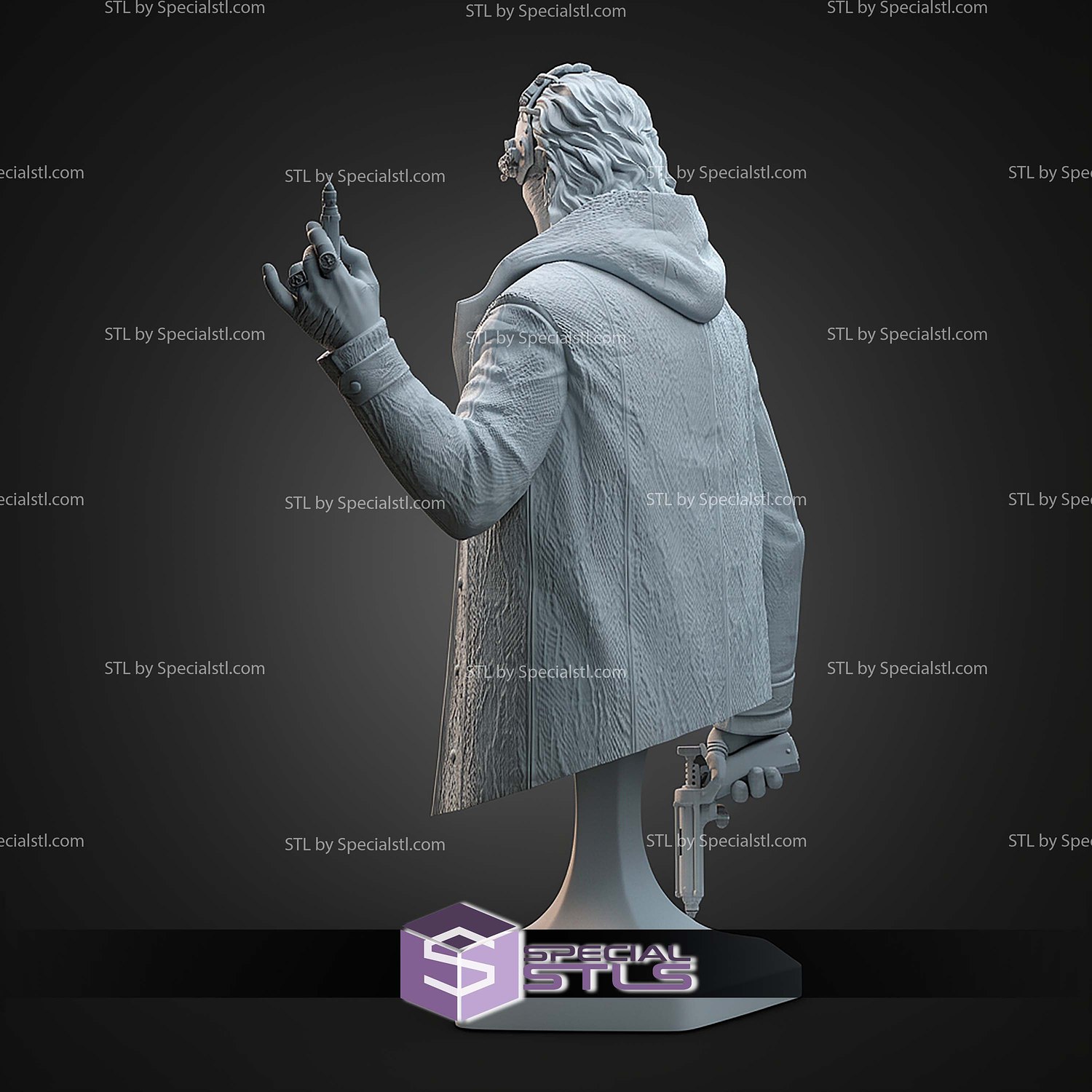 Victor Gideon Residual Evil Requiem Bust STL Files 3D Model — view 3