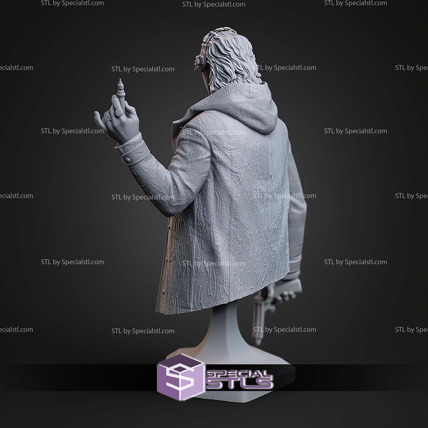 Victor Gideon Residual Evil Requiem Bust STL Files 3D Model — view 4