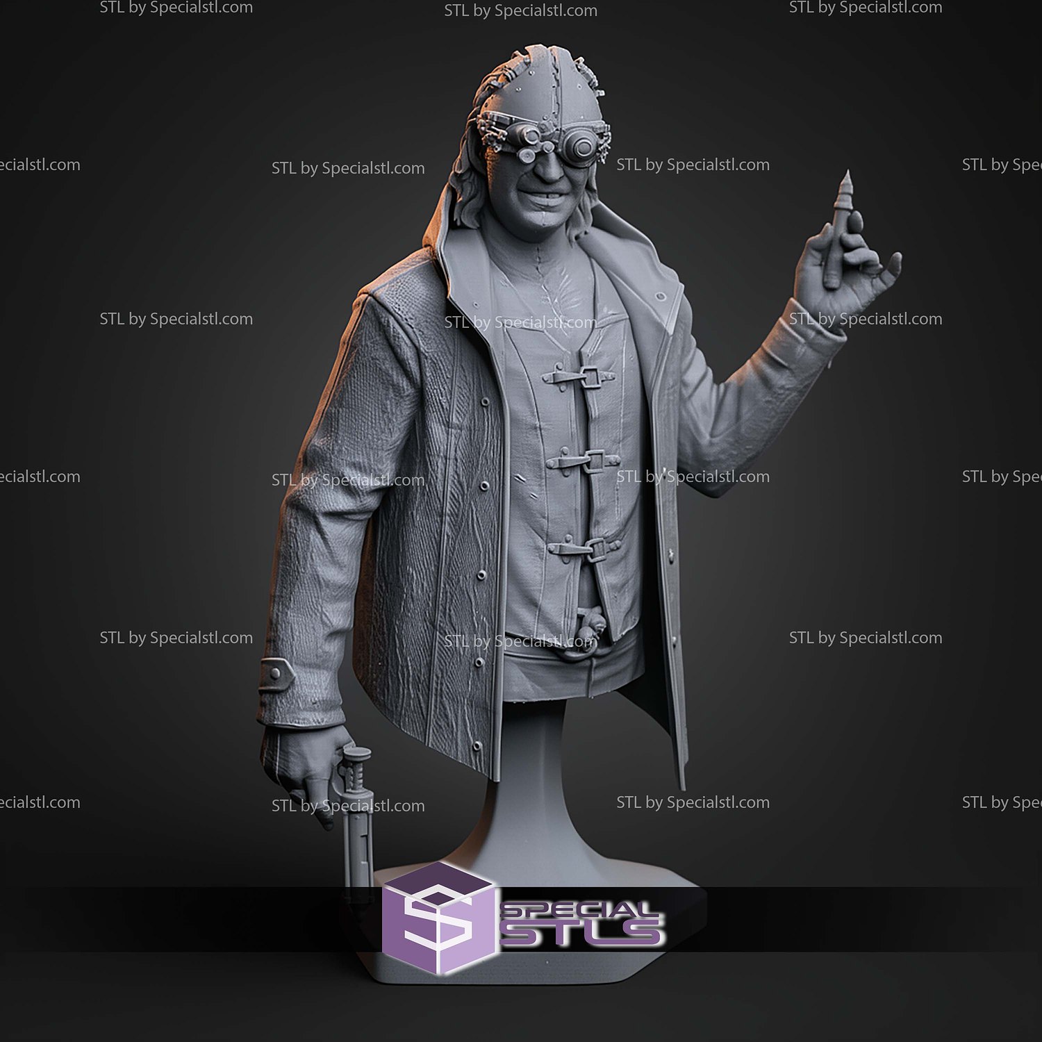 Victor Gideon Residual Evil Requiem Bust STL Files 3D Model — view 5