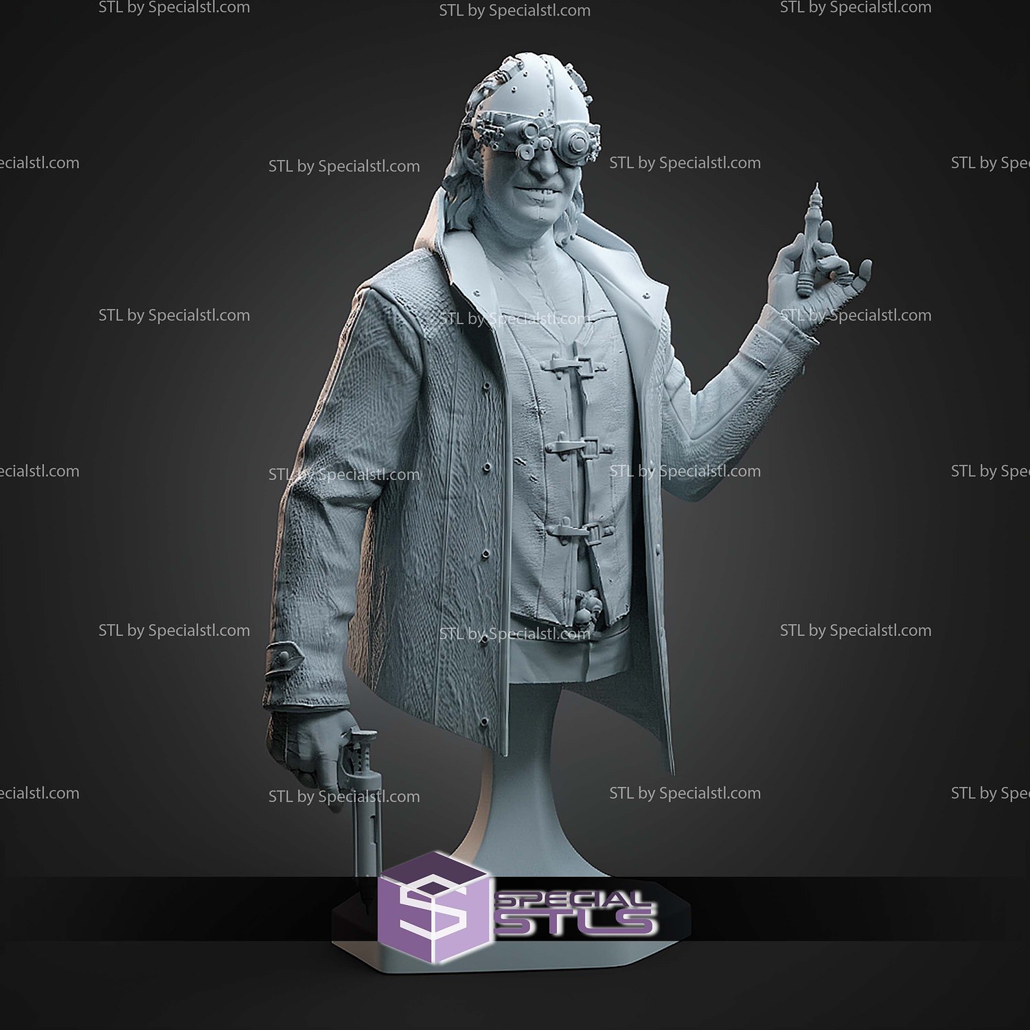 Victor Gideon Residual Evil Requiem Bust STL Files 3D Model — view 6
