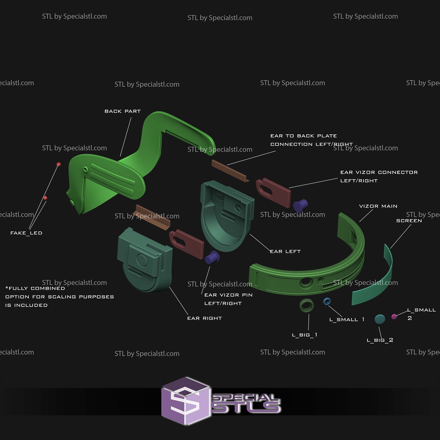 Cosplay STL Files KB Visor Skeleton Crew 3D Model — view 3