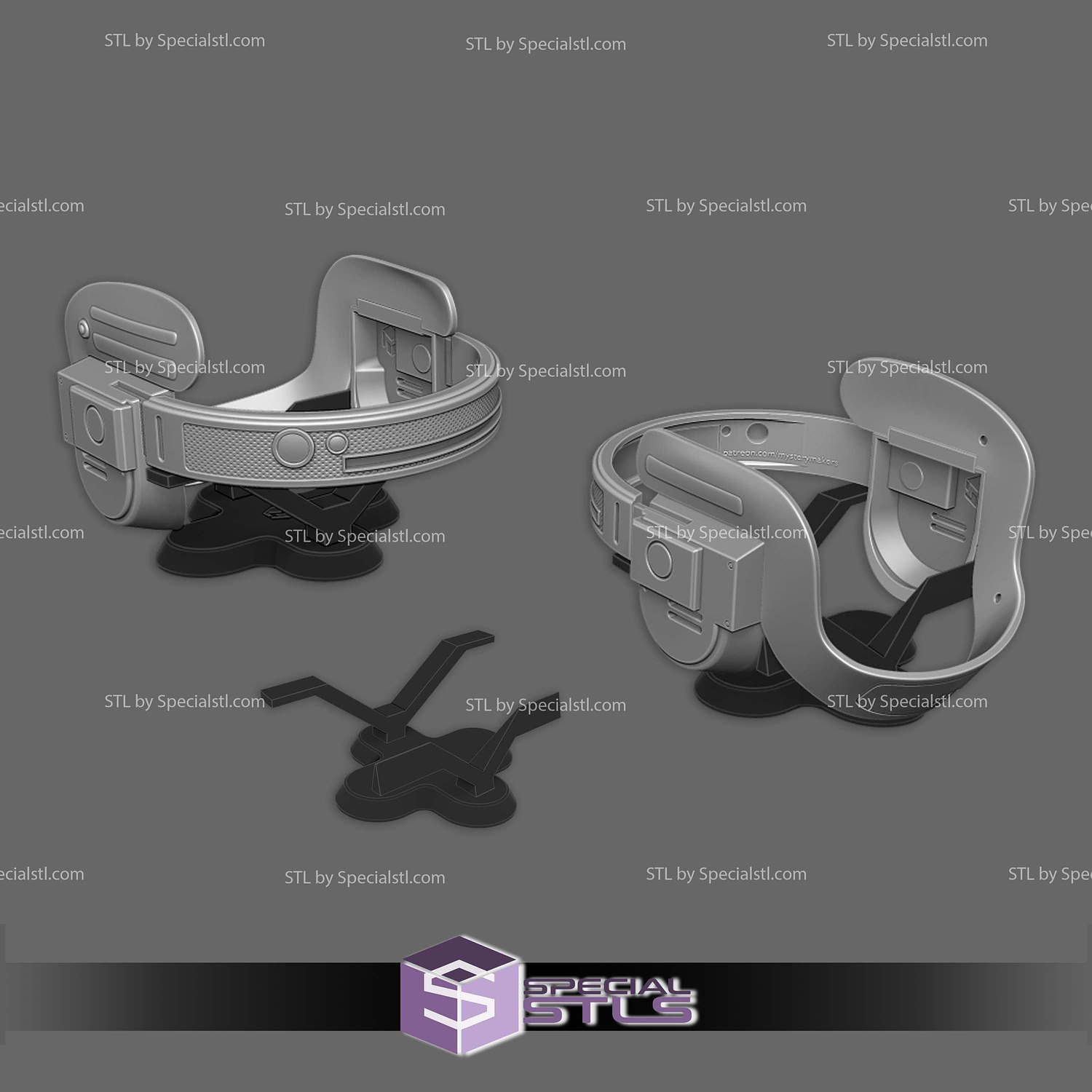 Cosplay STL Files KB Visor Skeleton Crew 3D Model — view 4