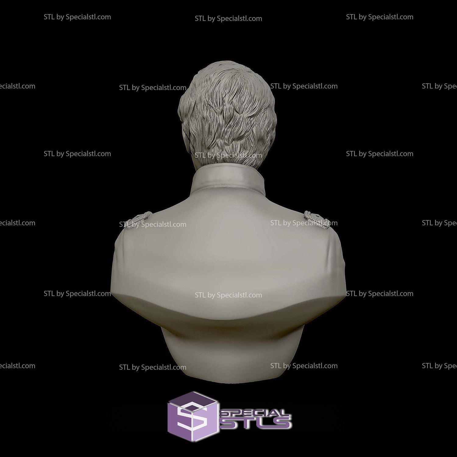 General Winfield Scott Hancock Bust 3D Printing Models STL Model — view 3
