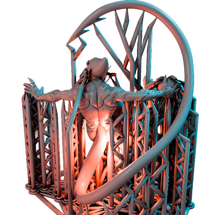 Redsymbioticelf I - Collectible Hero Figurine 3D STL Model — view 2