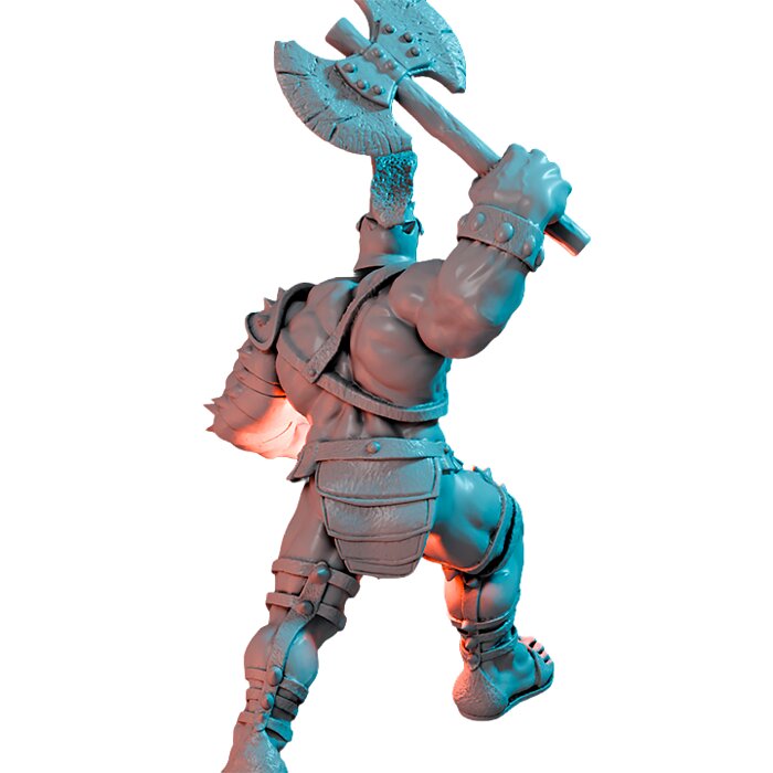 The Angry Gladiator II - Board Game Miniature STL 3D Model — view 2