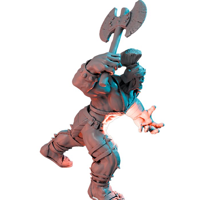 The Angry Gladiator II - Board Game Miniature STL 3D Model — view 4