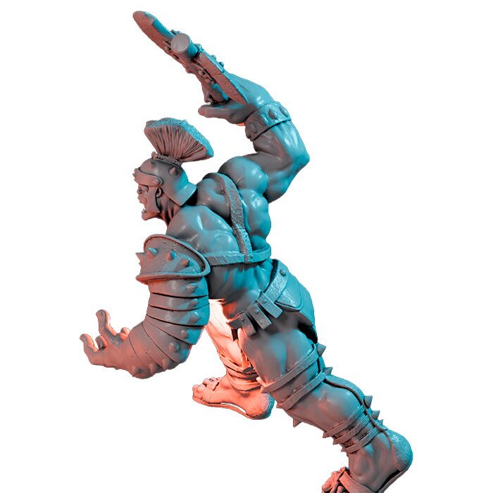 The Angry Gladiator II - Board Game Miniature STL 3D Model — view 5