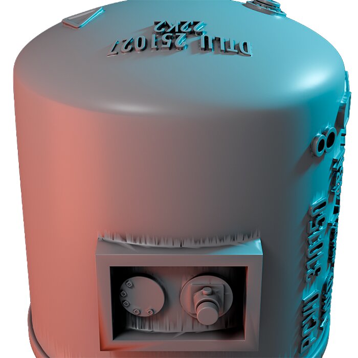 Tank Container III - Detailed Tabletop Figurine 3D STL Model — view 3