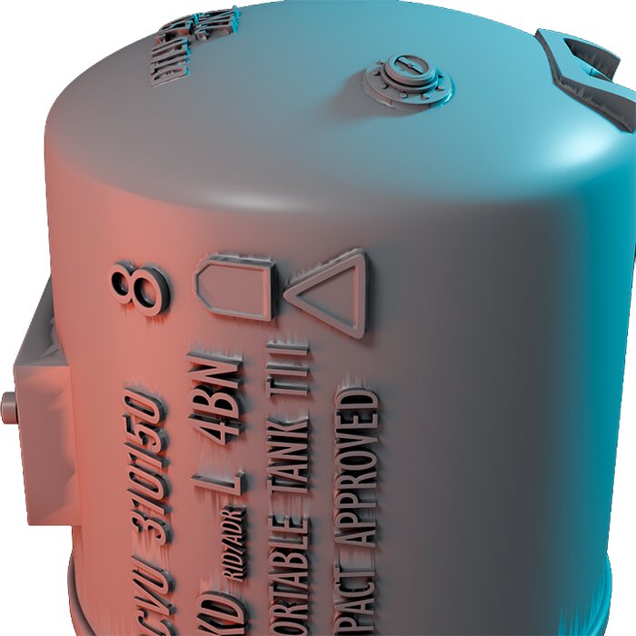 Tank Container III - Detailed Tabletop Figurine 3D STL Model — view 5