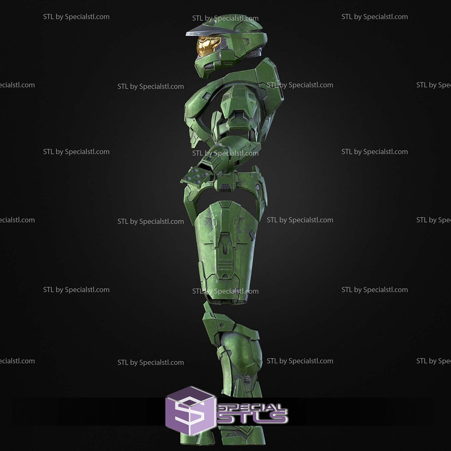 Cosplay STL Files Master Chief Mark 6 Armor 3D Model — view 3
