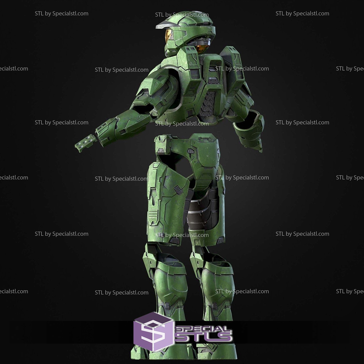 Cosplay STL Files Master Chief Mark 6 Armor 3D Model — view 4