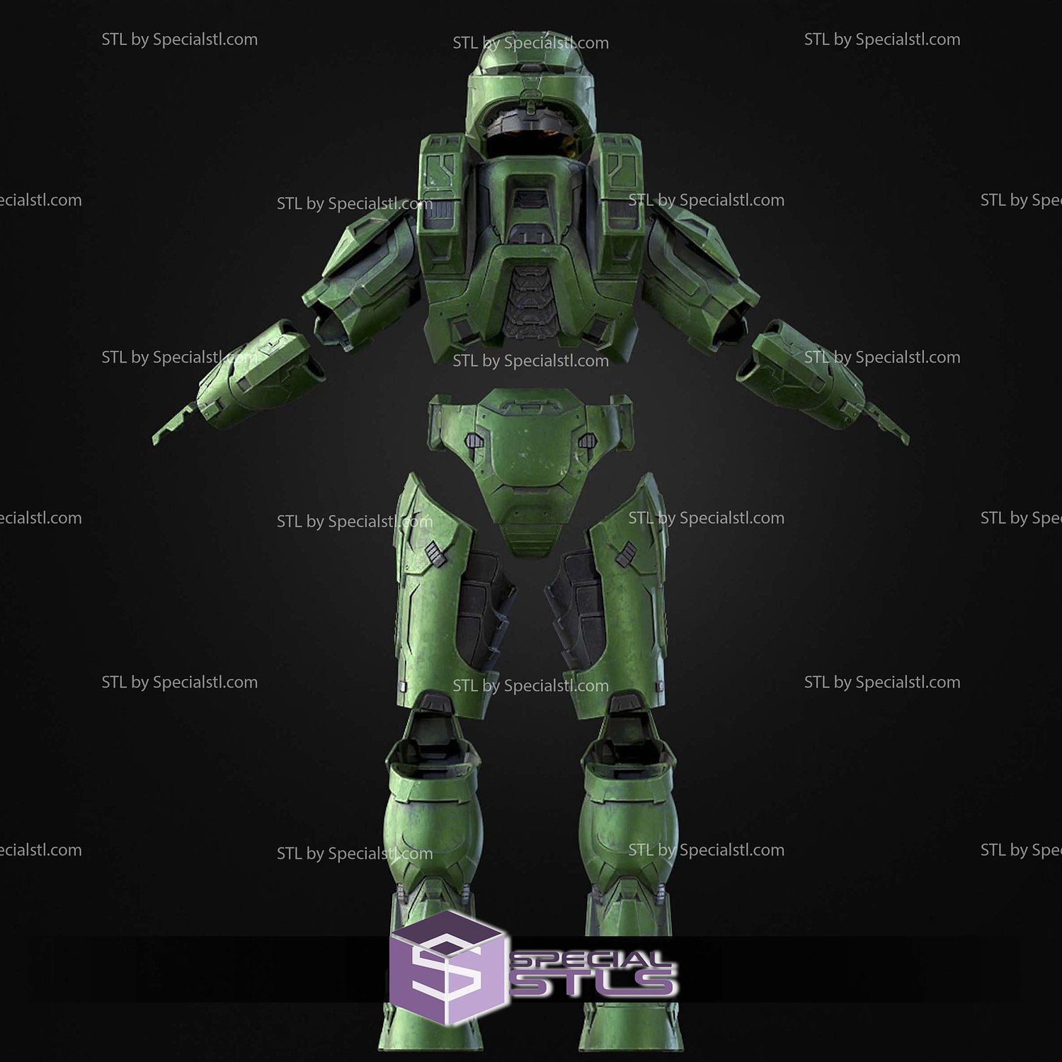 Cosplay STL Files Master Chief Mark 6 Armor 3D Model — view 5