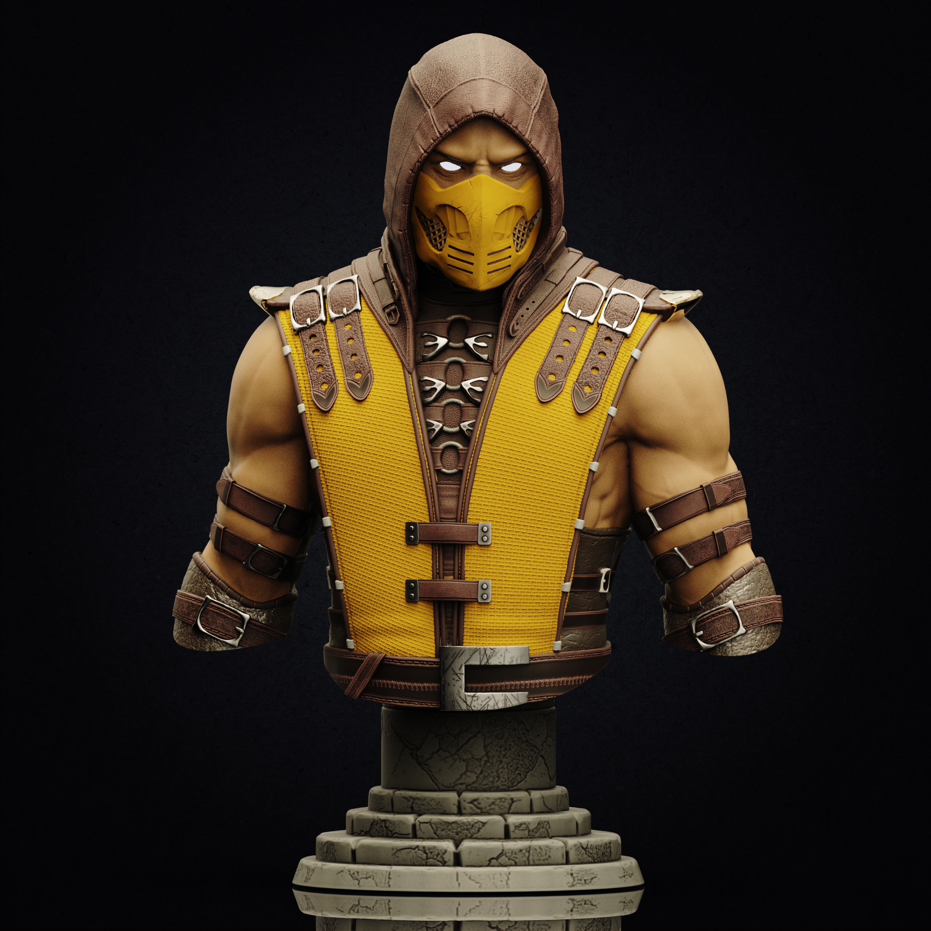 Scorpion bust (Pre-Supported) 3D STL Model