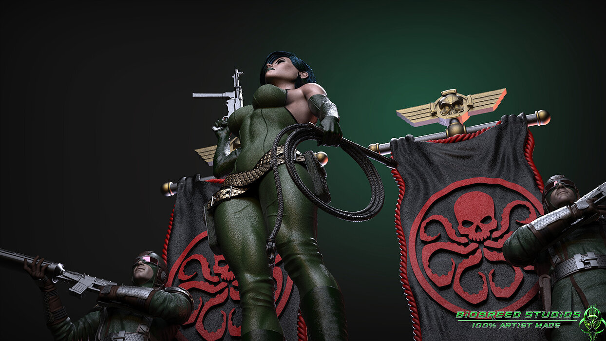 Marvel comics Viper Madame Hydra 3D OBJ Model — view 3