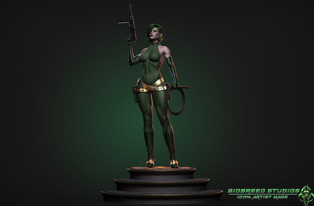 Marvel comics Viper Madame Hydra 3D OBJ Model — view 4