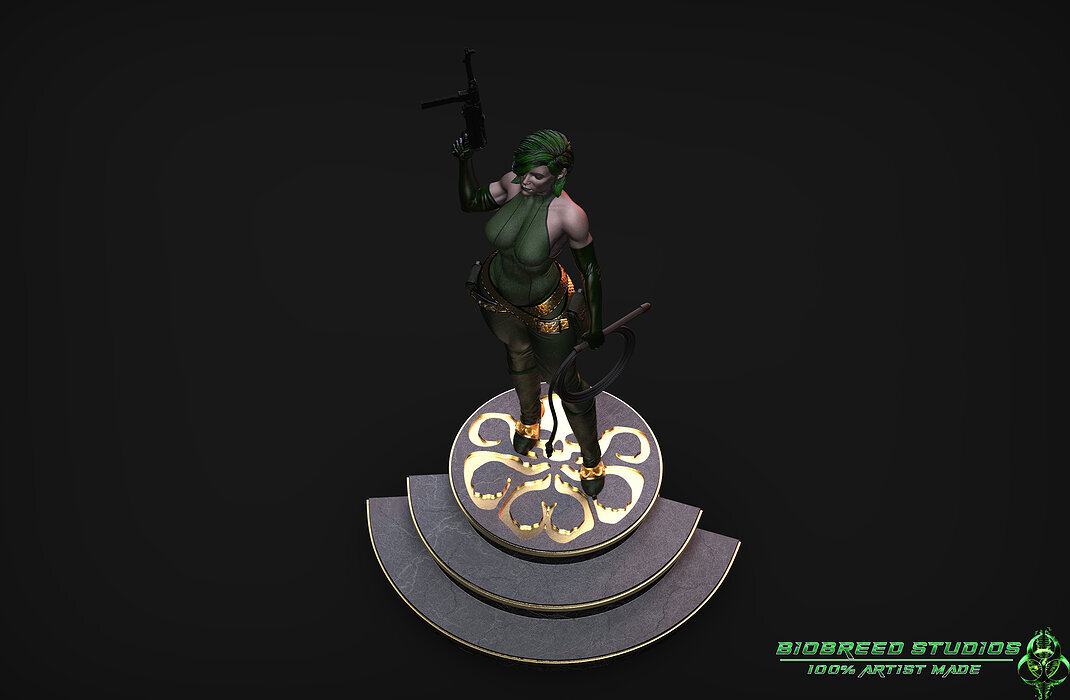 Marvel comics Viper Madame Hydra 3D OBJ Model — view 6