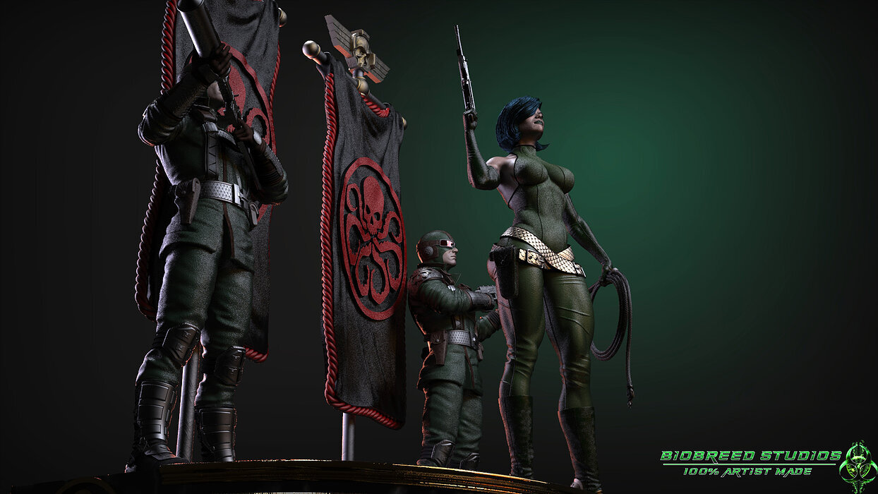Marvel comics Viper Madame Hydra 3D OBJ Model — view 8