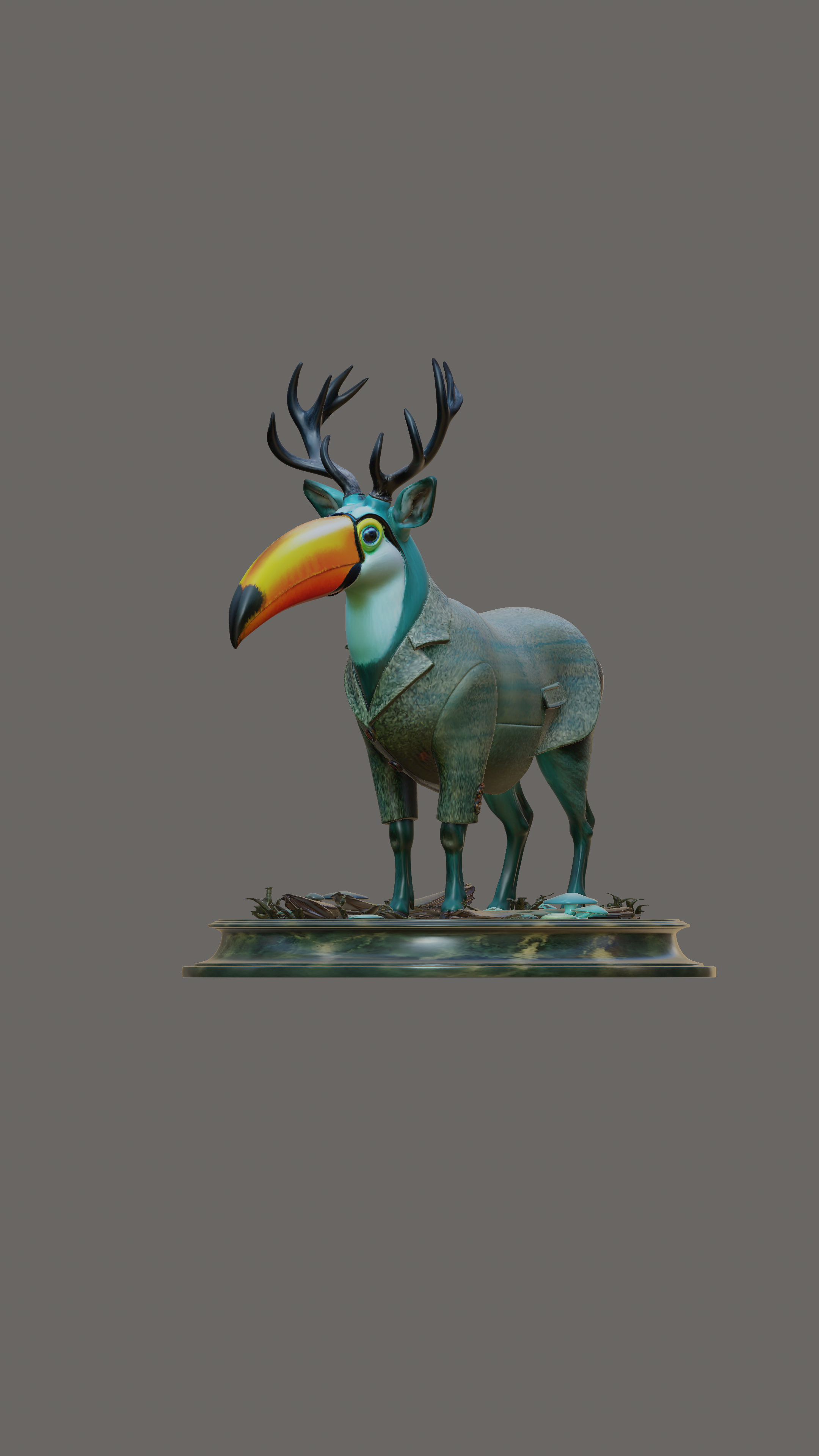 The Azure Antlered Orator – Sovereign Wild Series No. 3 3D STL Model