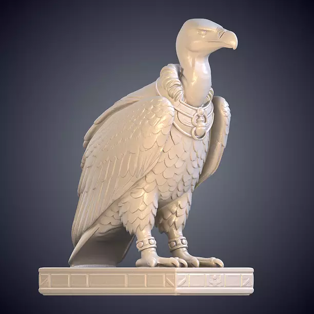 Ancient Egyptian Vulture Totem Statue PM-953 3D BLEND Model