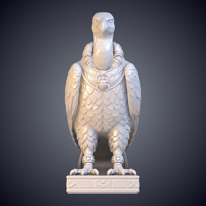 Ancient Egyptian Vulture Totem Statue PM-953 3D BLEND Model — view 2
