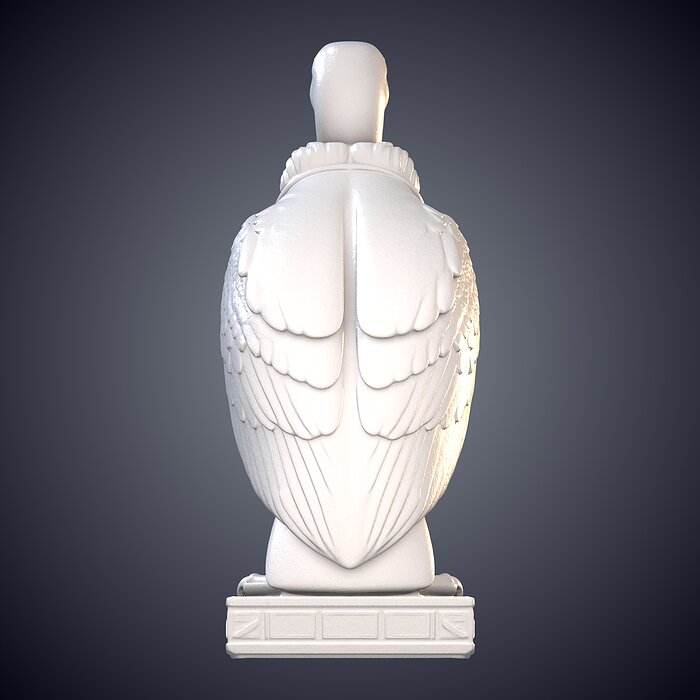 Ancient Egyptian Vulture Totem Statue PM-953 3D BLEND Model — view 4