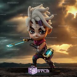 Chibi Ekko Arcane Sculptures 3D Printing STL Model