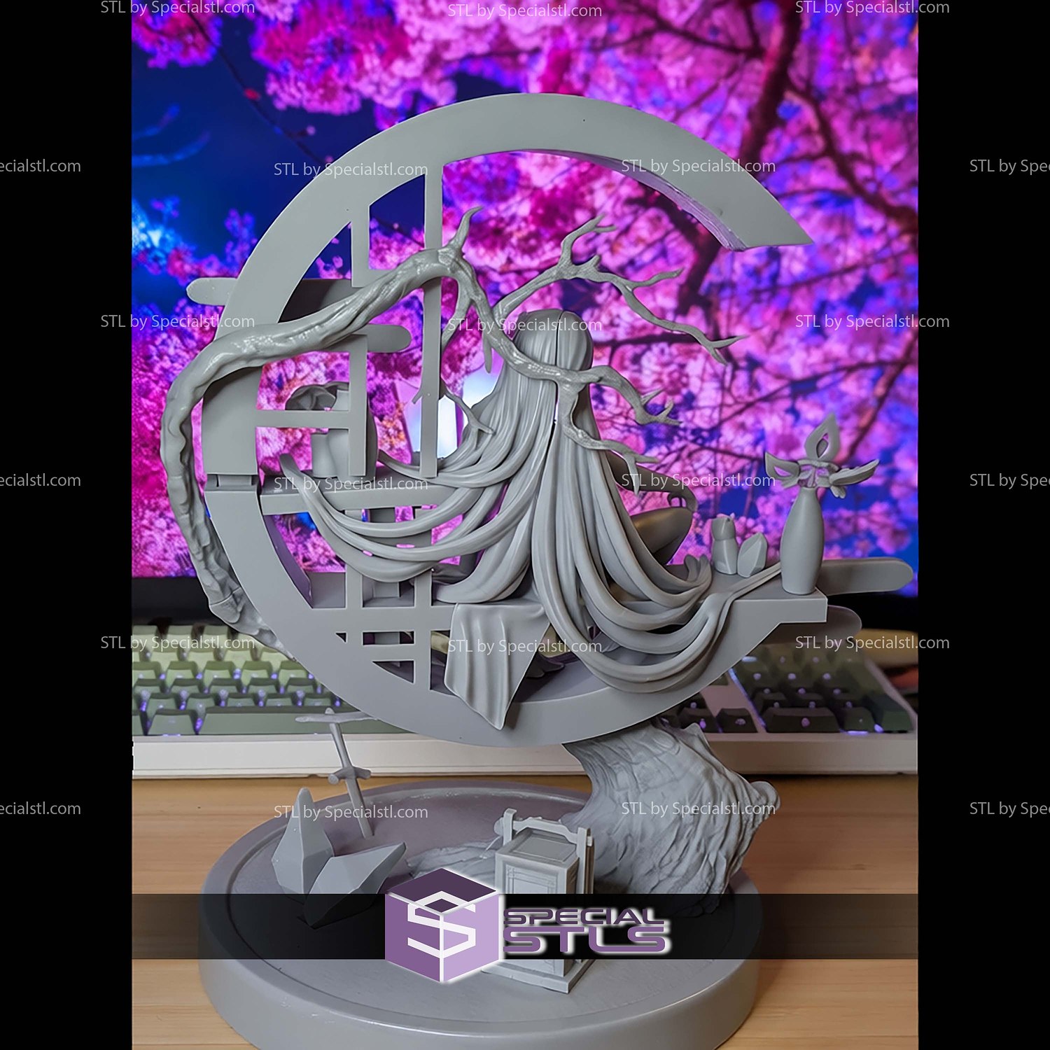 Qipao Raiden Shogun Genshin Impact STL Files 3D Model — view 6