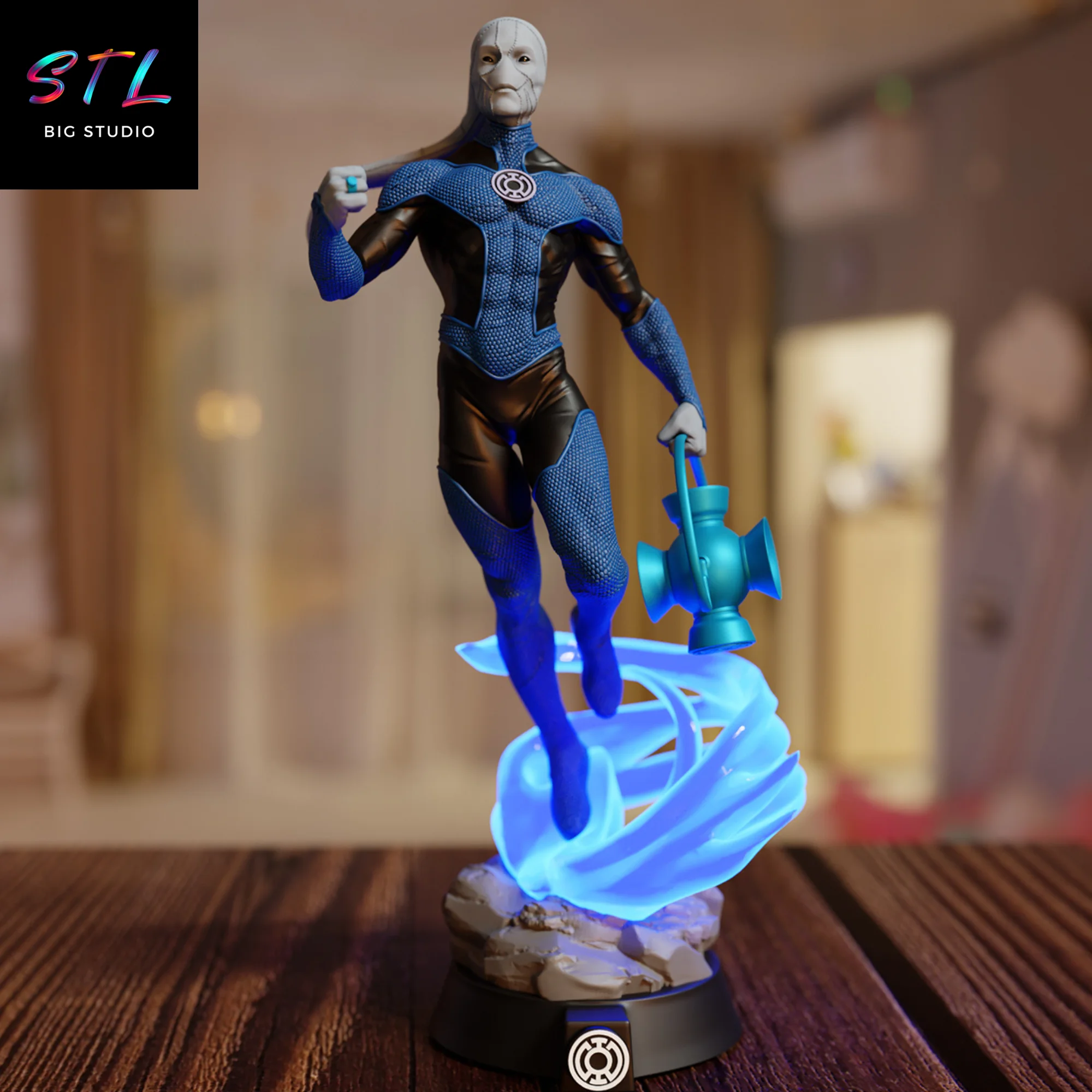 Saint Walker STL | Blue Lantern | 3D Printing Figure Model