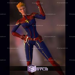 Captain Marvel No Cut OBJ Files 3D STL Model