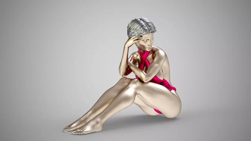 Fashion Pose 4 3D OBJ Model