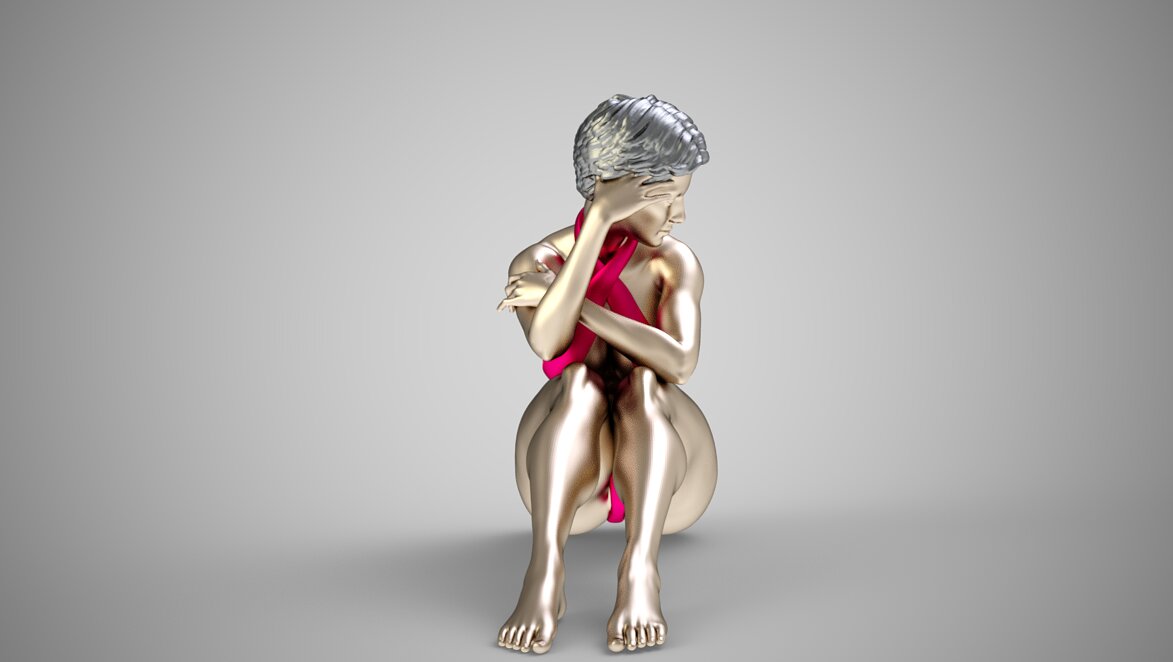 Fashion Pose 4 3D OBJ Model — view 2