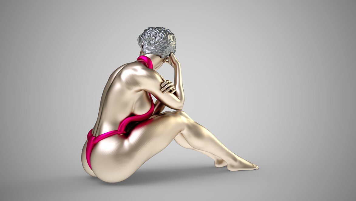 Fashion Pose 4 3D OBJ Model — view 5
