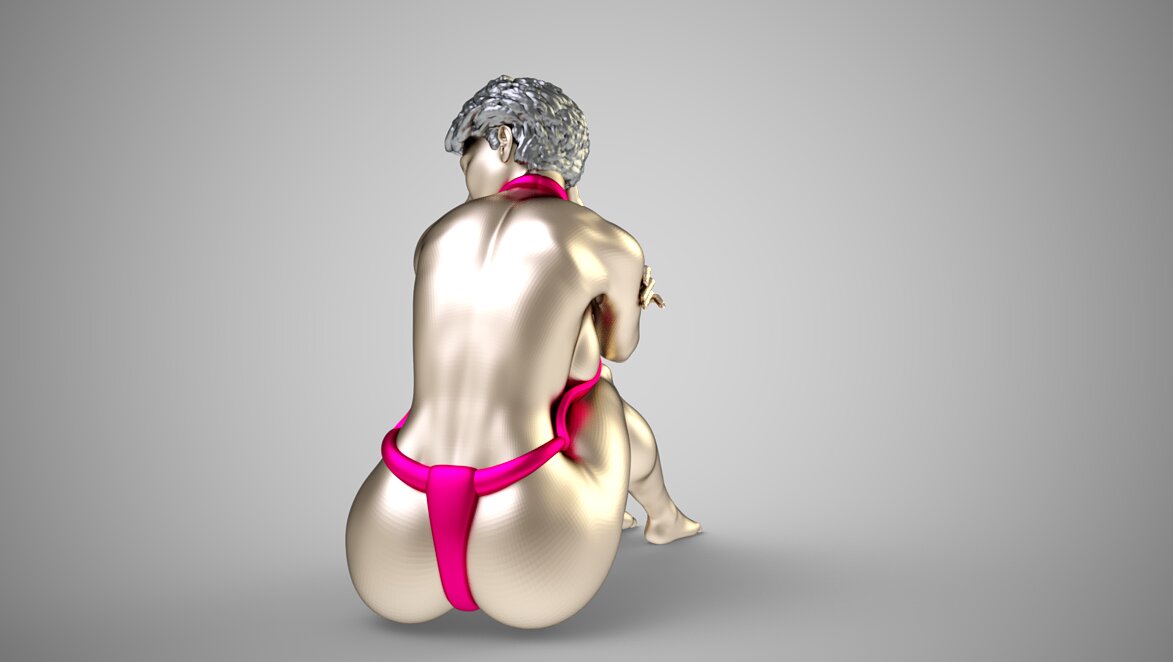 Fashion Pose 4 3D OBJ Model — view 6