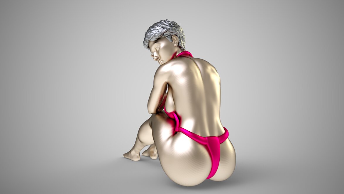 Fashion Pose 4 3D OBJ Model — view 7