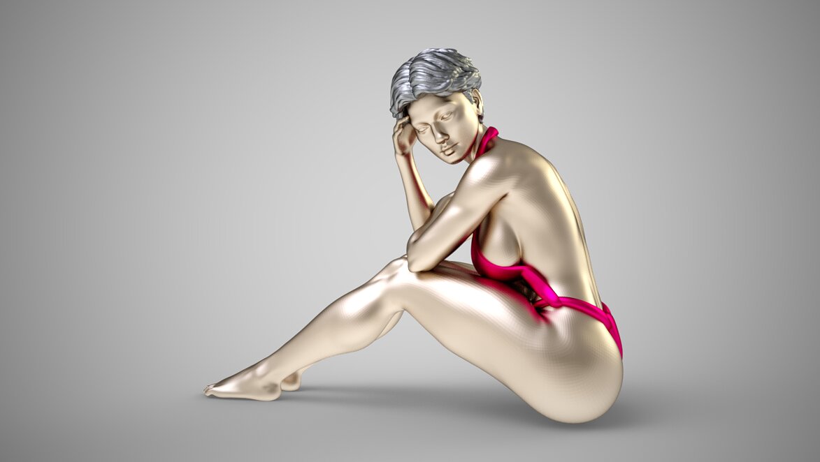 Fashion Pose 4 3D OBJ Model — view 8
