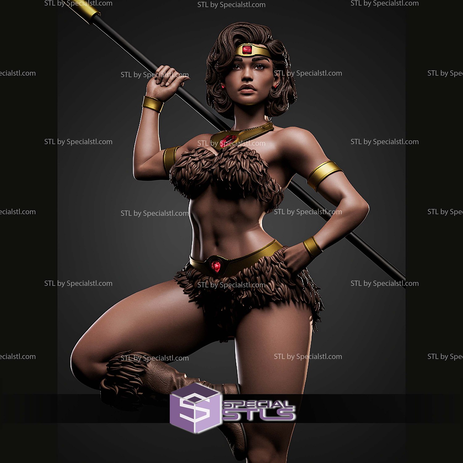 Diana The Acrobactic Dungeons And Dragons STL Files 3D Model — view 2
