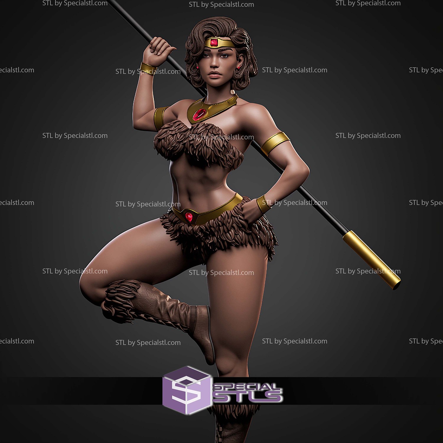 Diana The Acrobactic Dungeons And Dragons STL Files 3D Model — view 3