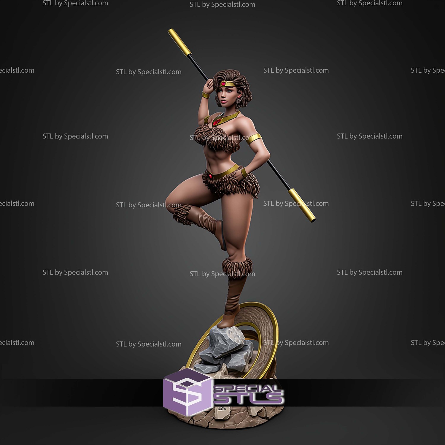 Diana The Acrobactic Dungeons And Dragons STL Files 3D Model — view 4