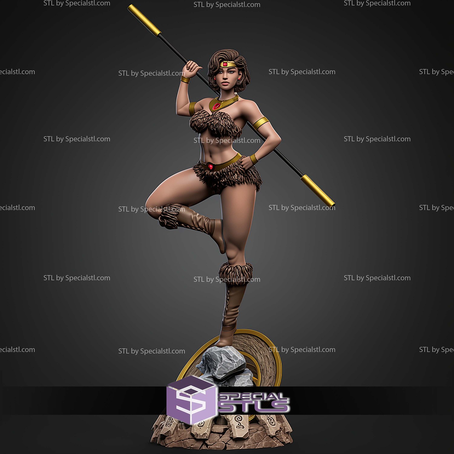 Diana The Acrobactic Dungeons And Dragons STL Files 3D Model — view 5
