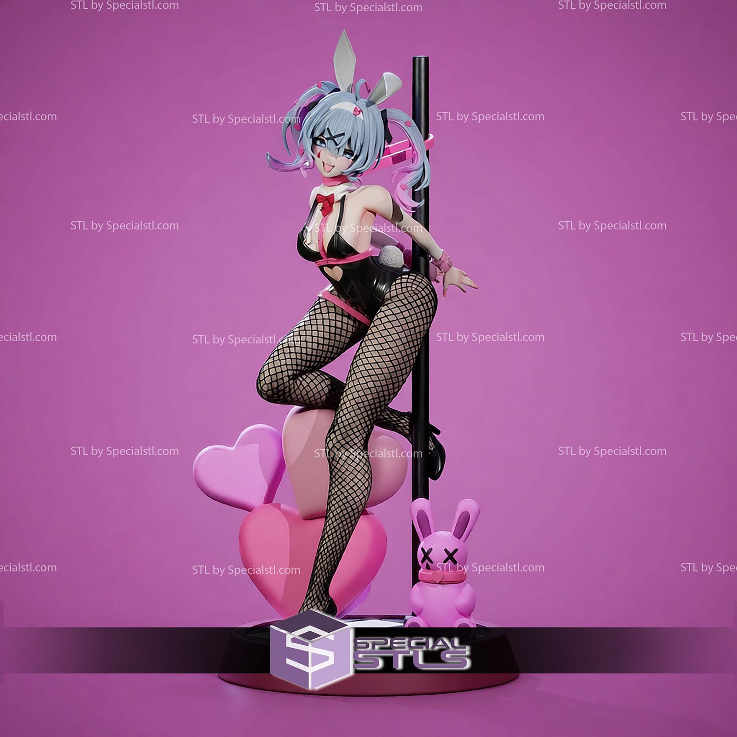 Rabbit Hole Hatsune Miku V2 STL Files 3D Model — view 2