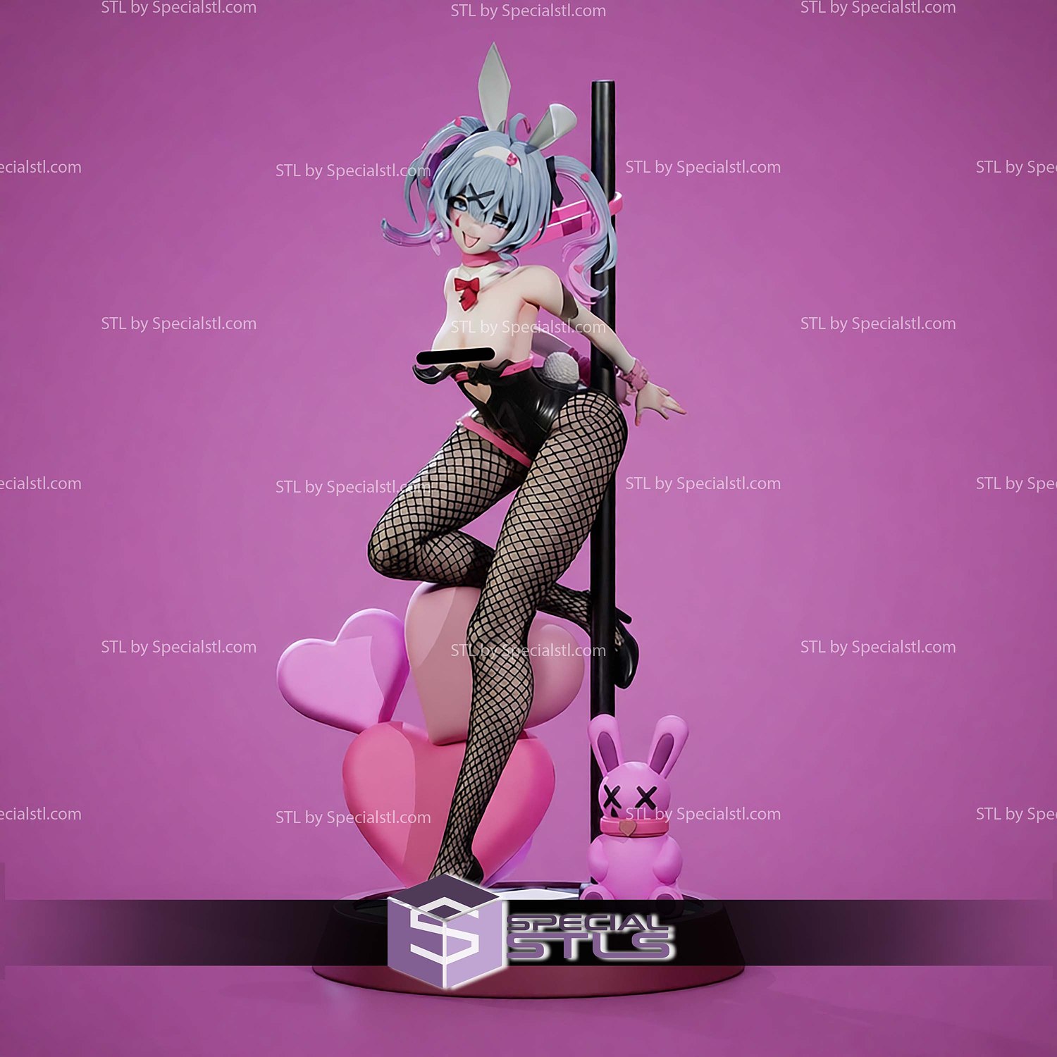 Rabbit Hole Hatsune Miku V2 STL Files 3D Model — view 3