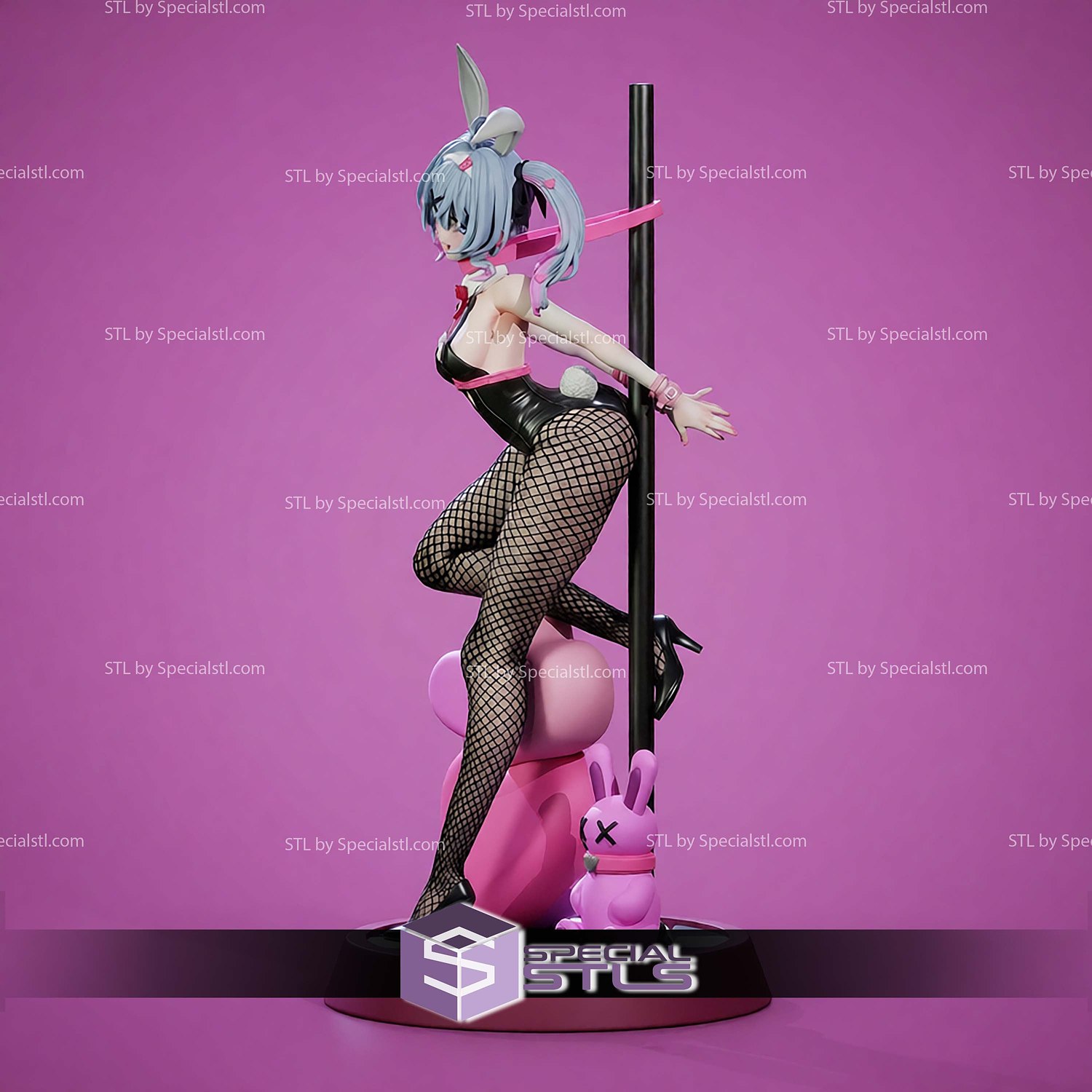Rabbit Hole Hatsune Miku V2 STL Files 3D Model — view 4