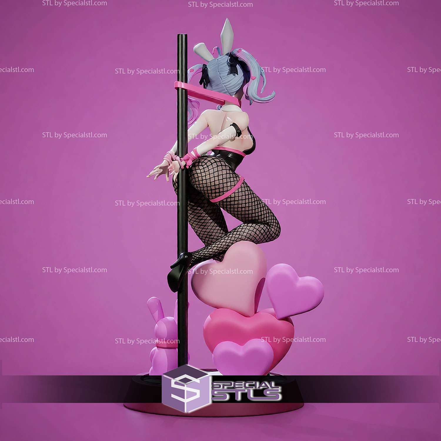 Rabbit Hole Hatsune Miku V2 STL Files 3D Model — view 5