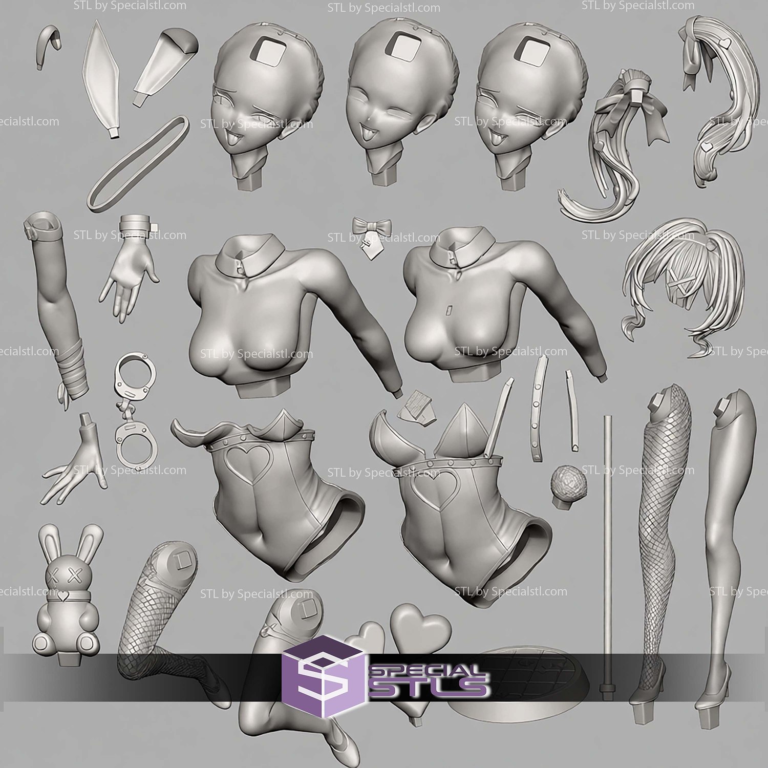 Rabbit Hole Hatsune Miku V2 STL Files 3D Model — view 6