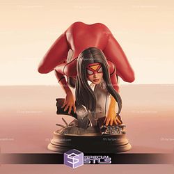 Spiderwoman Crawl Pose STL Files 3D Model